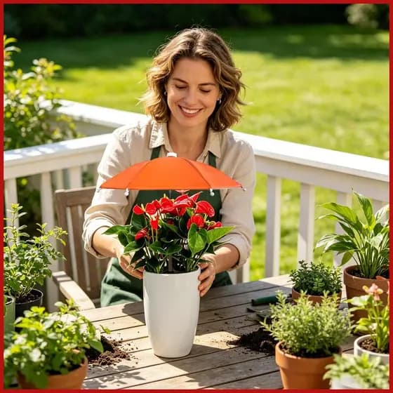 Guarda-Chuvas De Plantas Para Exterior Ajustável Resistente A UV Jardim Flores Pátio Varanda pomermy