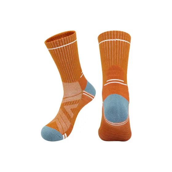 [Estoque pronto] Meias de lã com amortecimento absorvente de suor para caminhadas meias com fundo de toalha antiderrapan