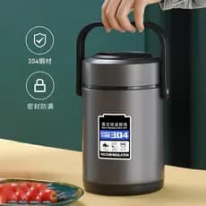 Recipiente térmico para alimentos304, lancheira a vácuo de aço inoxidável, grande capacidade, isolamento selado, multica