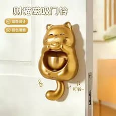Porta vento carrilhão sorte lingote gato campainha magnética entrada novo estilo chinês carrilhão de vento dopamina deco