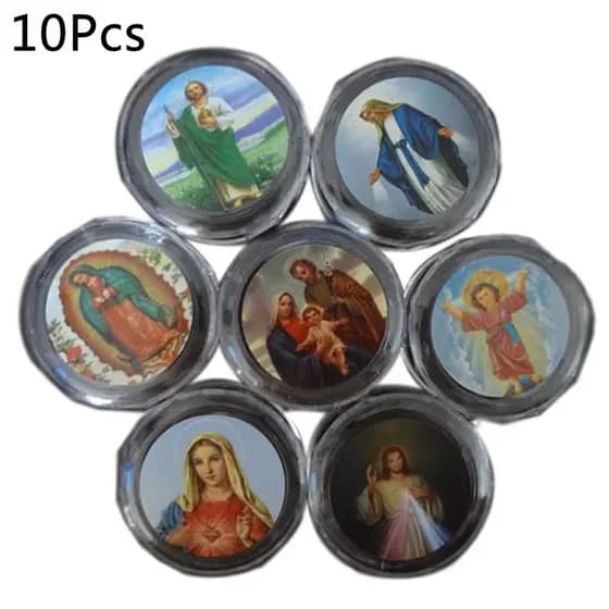 Conheça 10pcs Caixa De Armazenamento De Plástico Para Contas Redondas Rosário Católico Cruz Religiosa Ne