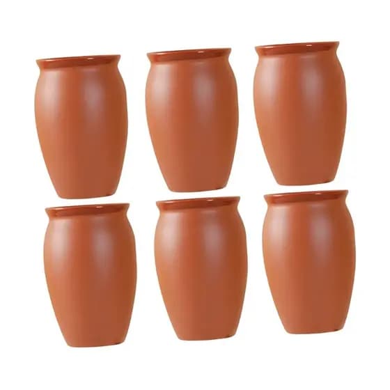 MEET Conjunto De 6 Copos Vermelhos Marrons Com De Jantar Lábios Lisos E Formato Arredondado Para Refeições Caseiras , Su