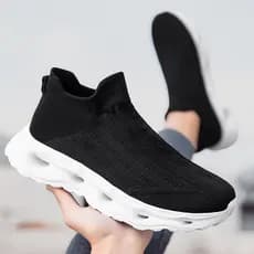 Meias de tamanho grande sapatos masculinos preguiçosos primavera outono voando malha esportes respirável sapatos de malh