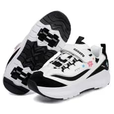 Sapatos De Rolo De Quatro Rodas Menino Mulheres Crianças Adulto Esportes Ao Ar Livre Patins Destacáveis Roda Não-Luminos