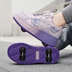 Sapatos De Rolo De Quatro Rodas Para Meninas Com Crianças Adulto Esportes Ao Ar Livre Patins Destacáveis Roda Não Lumino