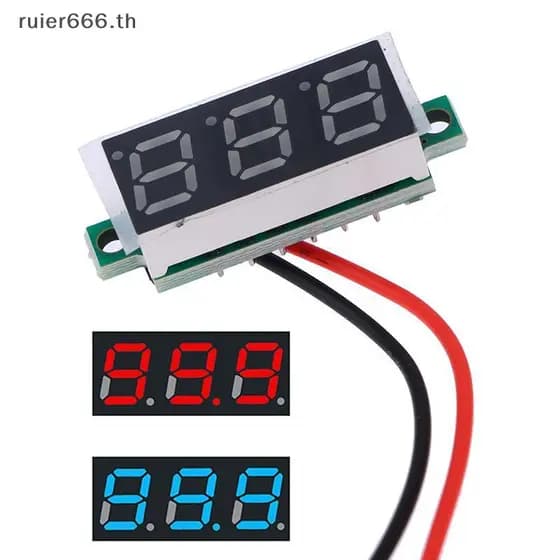 ruier DC5-30V Medidor De Tensão 0.28 Polegada LED Voltímetro Digital Auto Carro Móvel Testador Detector Vermelho Verde A