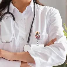ruier Lord Have MRSA Carretel De Crachá De Enfermeira Engraçado , Porta-Médico De Identificação Retrátil Bonito , Etique