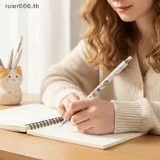 ruier 4 Unidades De Canetas De Gel De Gato Fofo Estilo Kawaii Meow Retráteis Com Tinta Forte Para Escrita Estudantes E P