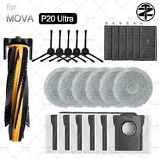 Para Acessórios MOVA P20 Ultra : Escova Principal , Lateral , Filtro HEPA , Placa De Esfregão , Saco De Pó ,