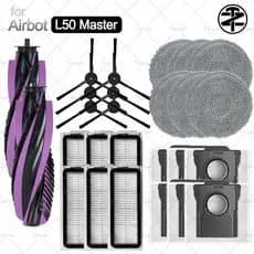 Para Airbot L50 Master Robô Aspirador De Pó Acessórios : Escova De Borracha , Lateral , Filtro HEPA , Esfregão , Saco