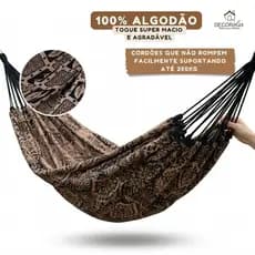 Rede Dormir Descanso Indiana 100% Algodão Resistente Artesanal Suporta 250Kg Tamanho 4,10m x 1,60m