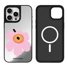 Flor marimekko espelho magnético caso protetor do telefone móvel, adequado para Apple 17 16 15 14 13 12 promax plus uso