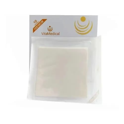 Alginato de cálcio 10x10cm caixa com 10 unidades VitaMedical