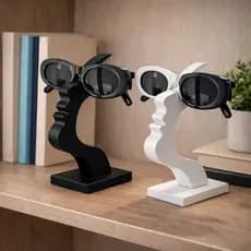 Kit 2 Porta Óculos Rosto Humano Organizador Óculos de Sol Grau Mesa Decoração Moderno Minimalista