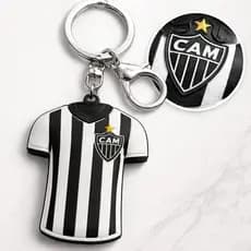 Chaveiro Atlético Mineiro Formato Camisa Galo Emborrachado Original