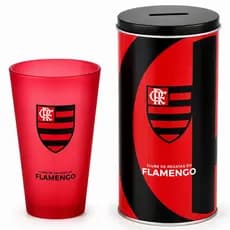 Copo na Lata Cofre Flamengo Kit Mengão Oficial