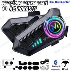 Y10 Motocicleta Sem Fio Bluetooth 5.3 Fone de Ouvido Capacete Kit de Chamadas Mãos Livres À Prova D'Água DOBETTER