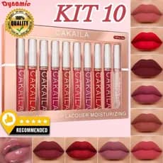 10-Color Brilho Labial Fosco à Prova D'Água com Hidratação Natural e Saudável CAKAILA Batons Acessíveis