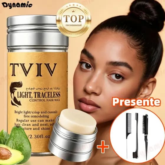 Bastão de Cera para Cabelo Anti-Frizz Frizzy Hair Tidying Creme Suavizante Styling Stick de Cera para Cabelo Sólido-DY