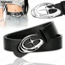 Cinto Unissex Vintage Estilo punk boho chic Com Fivela Decorada Com Estrela Em 3d DY