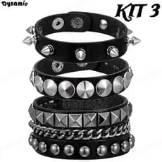 Moda Estilo Punk Gótico Rock Pulseira De Couro PU Festa Exclusiva Presente De Natal De Halloween ROCK PUNK DY