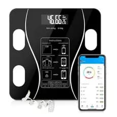 Balança eletrônica multifuncional de peso, pesos inteligentes Bluetooth, balança digital de banheiro, balança de peso do
