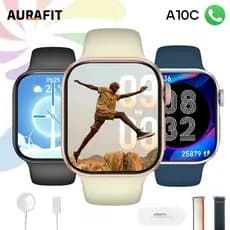 AURAFIT Smartwatch: 2.1" Big Screen, BT Calls, 107 Sports Modes, Health Monitor, IP68, AI Voice