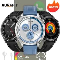 AURAFIT Smartwatch AM29 AMOLED 1,43'', Monitor de Frequência Cardíaca, SpO2, Relógio de Fitness