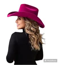 Chapéu Cowgirl Country Cowboy ROSA Rodeio Festa de Peão e Junina Boiadeira Vaquejada