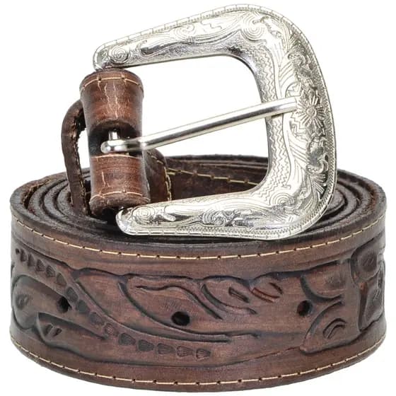 Cinto Country com Fivela Tradicional Rodeio Barretos Couro