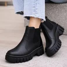 Bota Coturno Feminina Tratorada Plataforma Estilosa Casual