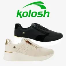 Tenis Feminino Kolosh Plataforma Anabela Upper Macio Leve