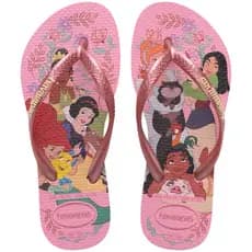 Chinelo havaianas kids slim princesas glitter original