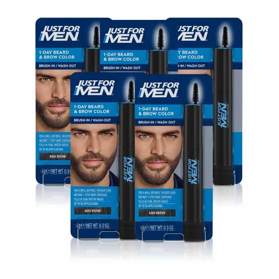 Kit 5x Grecin Retocador Instantâneo Barba Sobrancelha  Cast. Escuro