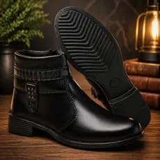 Bota Feminina Cano Curto Lisa Design Elegante Confortável