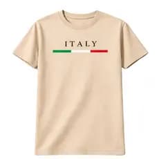 Camiseta Italy Itália Estilo Europeu Casual Unissex 100% Algodão