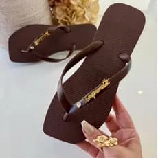Chinelo de Dedo Feminino Pingo de Luz Chinelo Imperosa Chinelo Marrom Elegante Sandalia Chinela Feminino Promoção