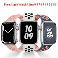 Pulseira Esportiva de Silicone para iwatch Apple Watch Series 11 Ultra 3 10 9 8 7 6 5 4 3 2 1 SE 49 45 44 42 41 40 46mm