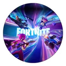 Painel50X50 Redondo Em Tecido Sublimado Fortnite