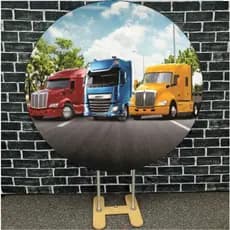 Painel caminhão 50x50  Decorativo Redondo Caminhão