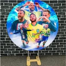 PAINEL REDONDO 50X50 JOGADORES DE FUTEBOL
