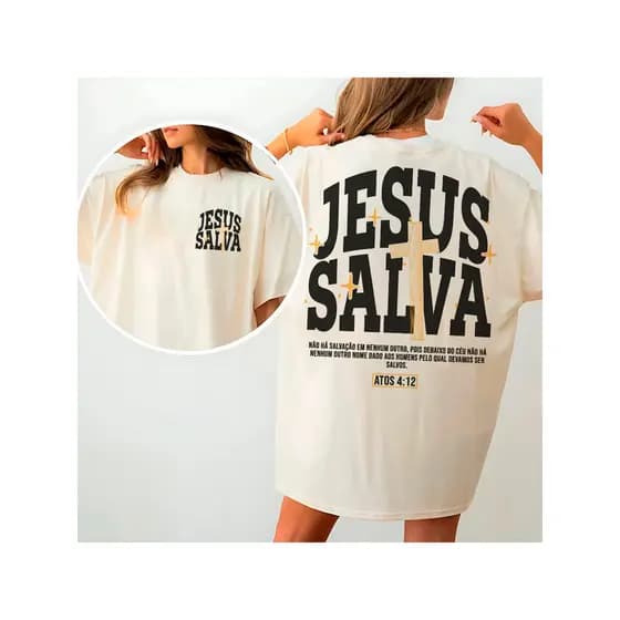 Camiseta Básica Feminina Algodão Atos Salvação