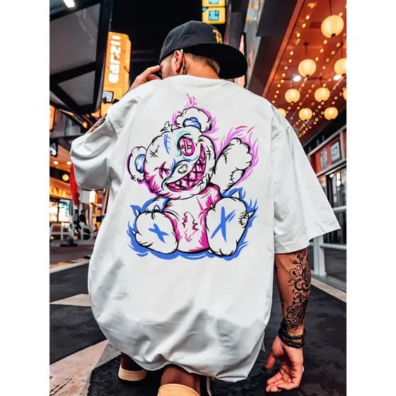 Camista Camisa Oversized Algodao Urso