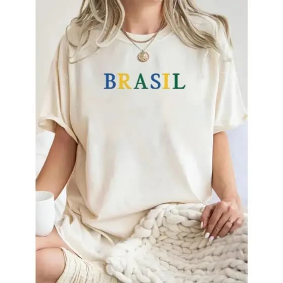 Camiseta Feminina do Brasil Copa 2026 Masculina 100% Algodão Confortável Unissex Envio Rapido