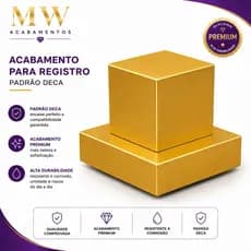 Acabamento Registro Quadrado Dourado Metal 3/4 Compatível Deca 16 Estrias