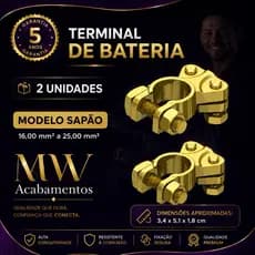 Terminal de Bateria Universal Tipo Sapão – 1 Par (2 Unidades) Carro Caminhão