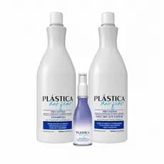 Kit Shampoo Plástica Dos Fios Cabelos Alinhados Proteção Fonte de Calor