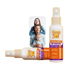 KIT 3 Spray Repelente De Insetos Com Icaridina 9h de Proteção HAPPY SOL 120ml
