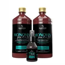 Kit Capilar Monovin Glammour Pro A E B5 Antiqueda Crescimento + tonico