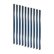 KIT - 10 Porta Etiqueta Simples 90cm Azul com Acrílico New Plus/Plus - SA Gôndolas
